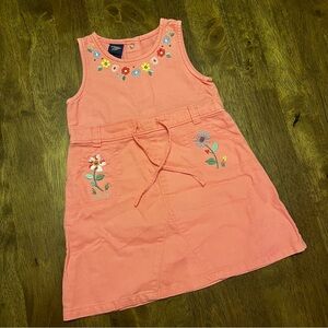 OshKosh Floral Embroidered Pink Toddler Dress 100% Cotton 24 Months